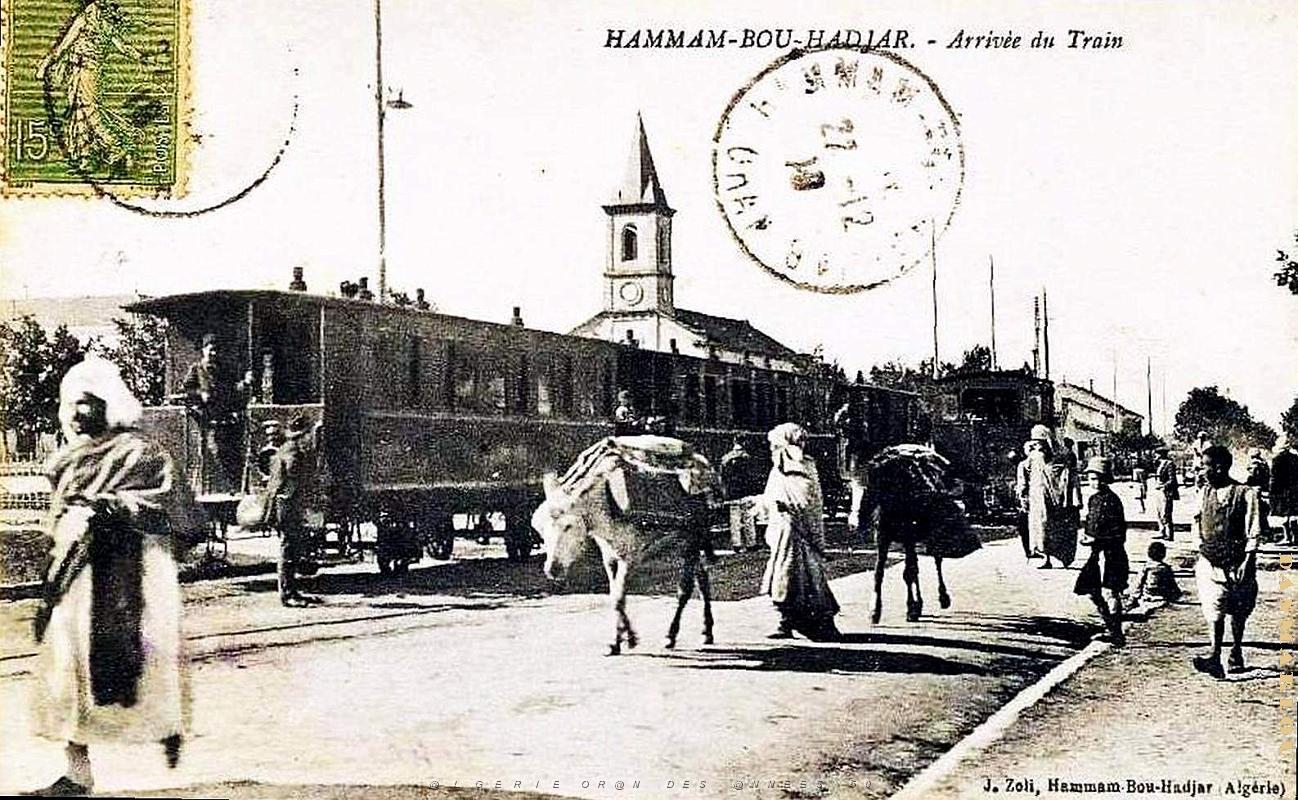 Hammam-Bou-Hadjar - Arrivee du Train - 1918.jpg